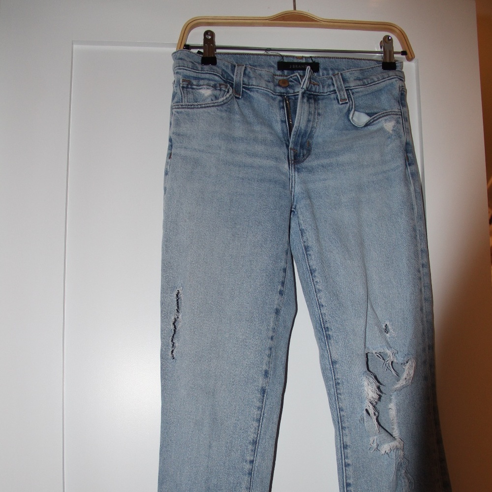 J Brand straight leg ripped jeans